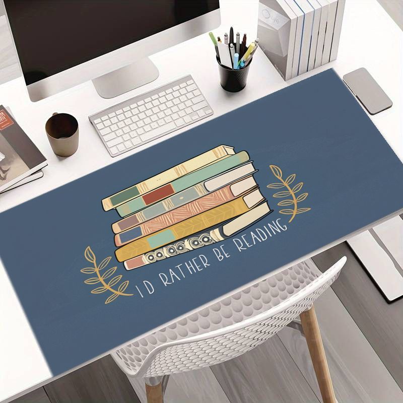 Desk Setup Art - Großes Marken-Mauspad mit Eisendesign, Fantasy-Schreibtischunterlage, Ergonomisches