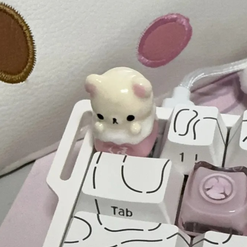 Desk Setup Girly - Kawaii Rilakkuma Tastenkappen Relax Bear Artisan