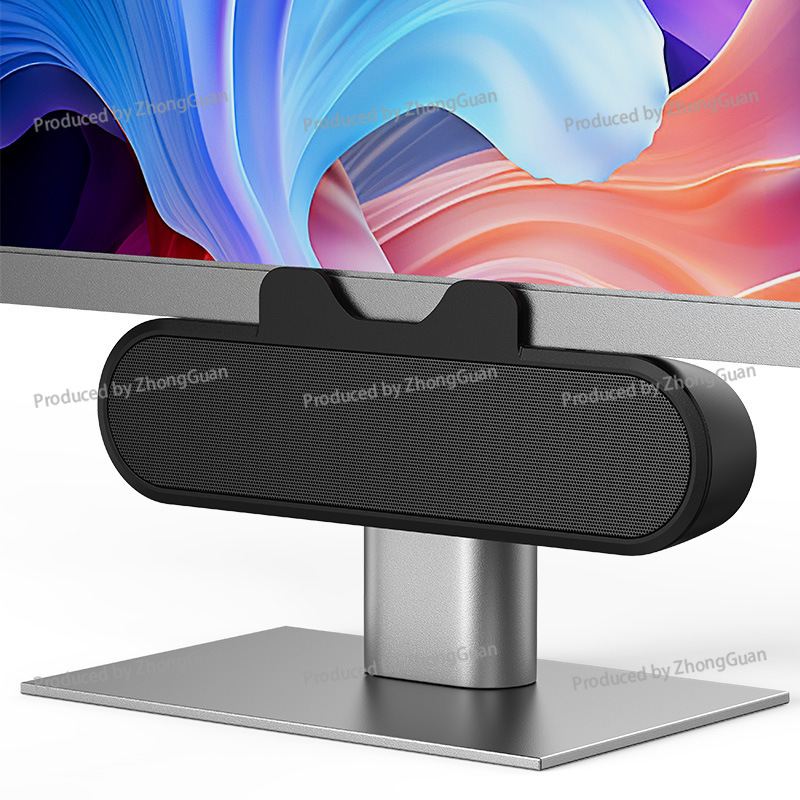Speaker Desk Setup - Mz-630 Clip-On PC-Lautsprecherleiste, tragbare USB-Stereo-Soundbar mit