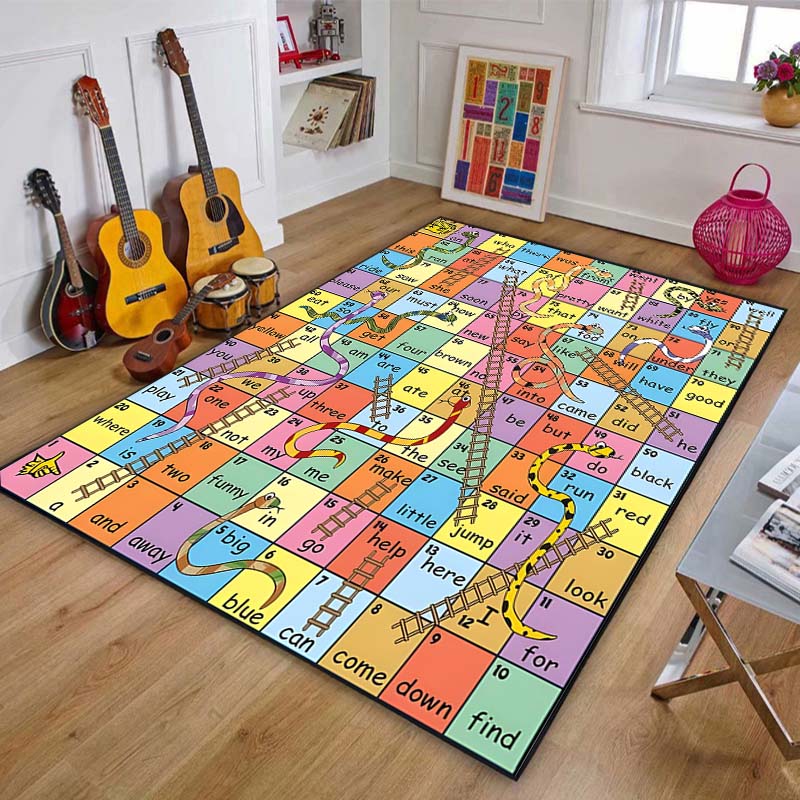 Desk Setup Girly - Spiel Schlangen und Leitern Muster Bodenteppich