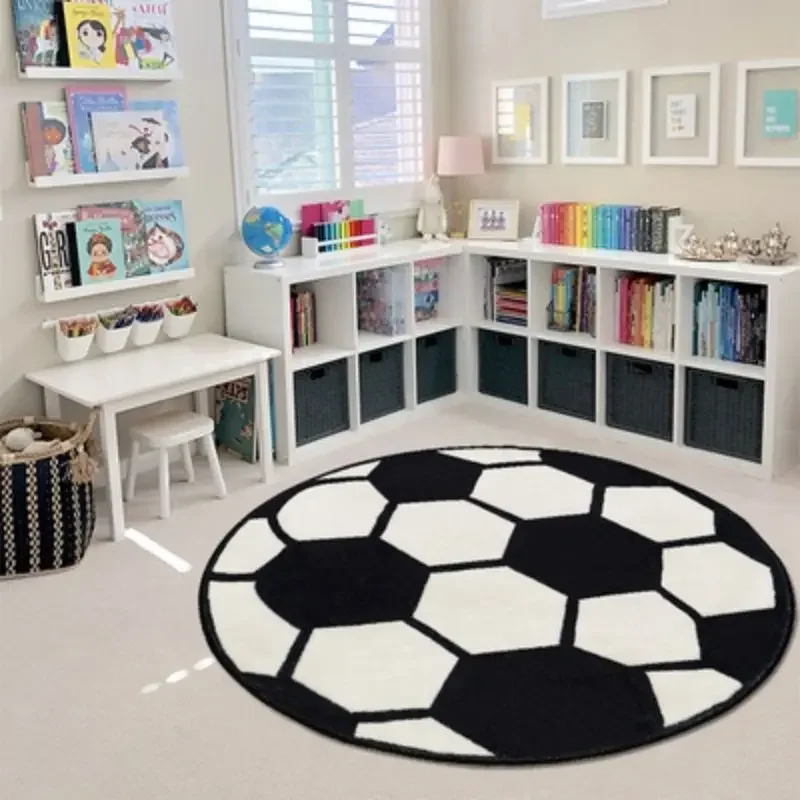 Desk Setup Girly - Nachahmung Kaschmir Runde Boden Matte Fußball