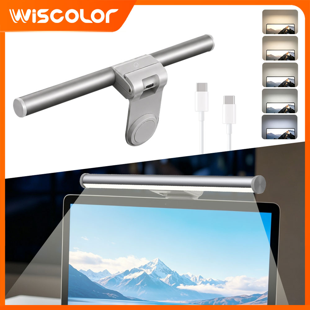 Desk Setup Art - RGBIC LED-Lichter-Set, Dimmbare Monitor-Lichtleiste, Intelligente WLAN-Musik-Fernbedienung,