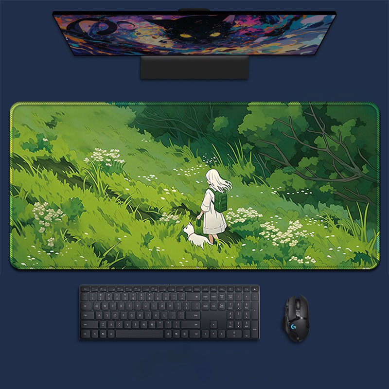 Anime-Mädchen Waldlandschaft G – Desk Setup Natural Bewertung und Preis