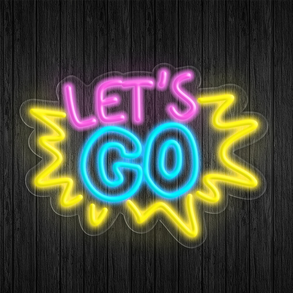 LET'S GO Mehrfarbiges LED-Neon – Desk Setup Quotes Bewertung und Preis