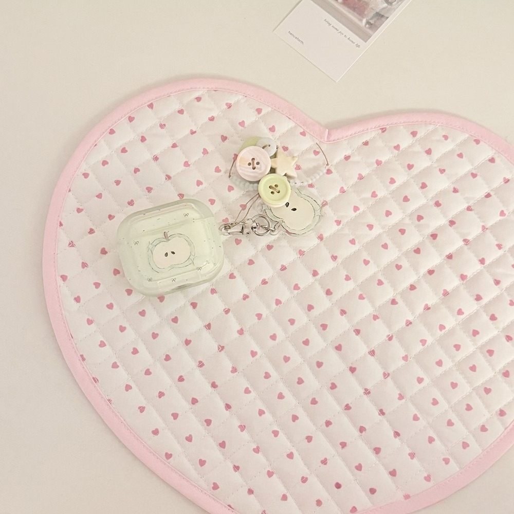 Y2k Pink Love Gesteppte Tischu – Desk Setup Japan Bewertung und Preis