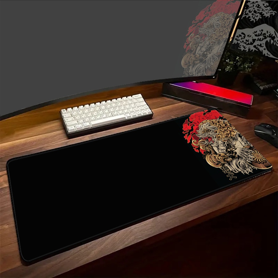 Schwarzes Schreibtisch-Mauspad – Desk Setup Art Bewertung und Preis