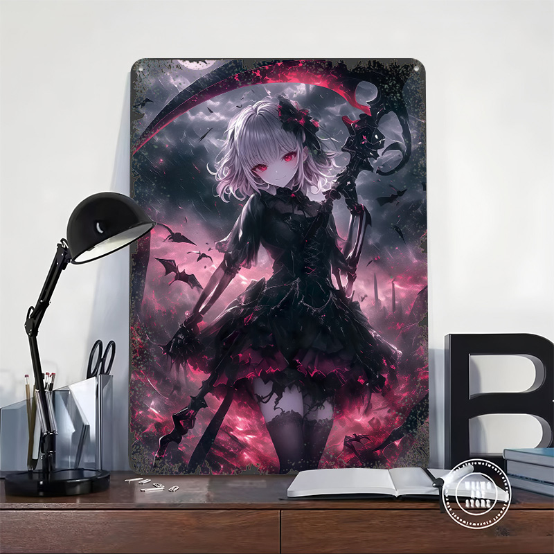 Dämonischer Sensenmann Mädchen – Desk Setup Art Bewertung und Preis