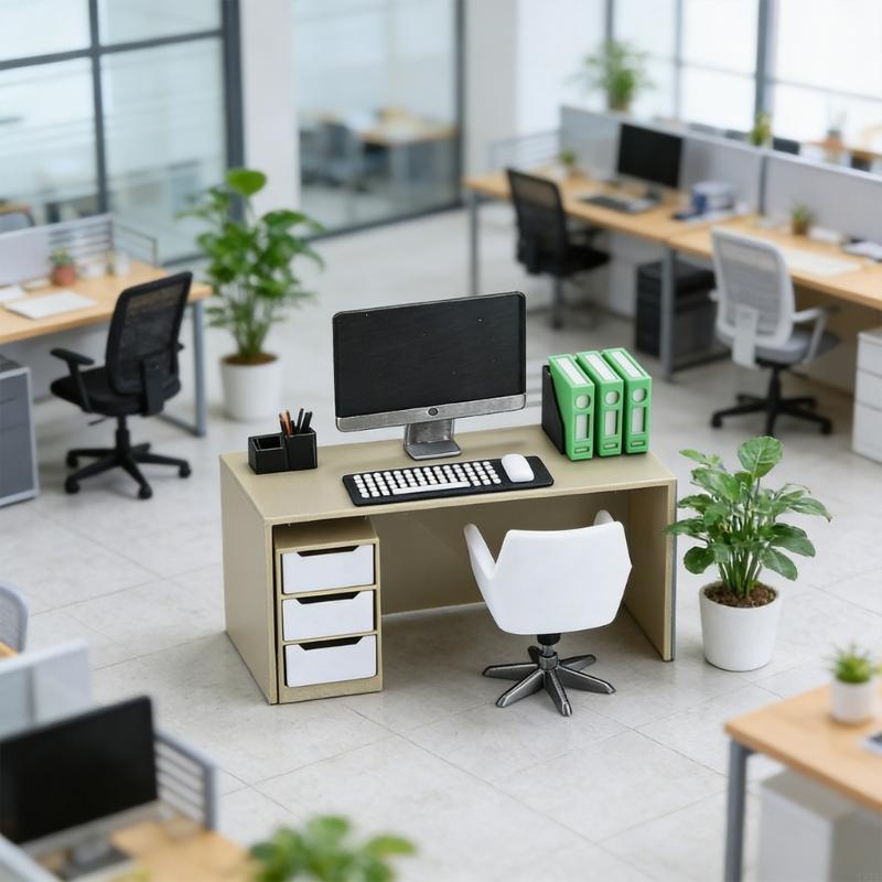 Miniatur-Kollegen-Schreibtisch – Desk Setup Natural Bewertung und Preis
