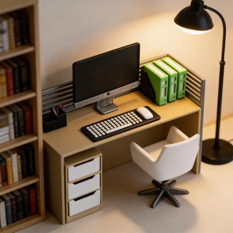 Miniatur-Kollegen-Schreibtisch – Desk Setup Natural Bewertung und Preis