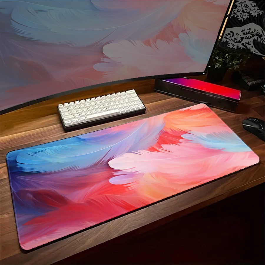 Großes Kunst-Feder-Mauspad Gam – Desk Setup Art Bewertung und Preis