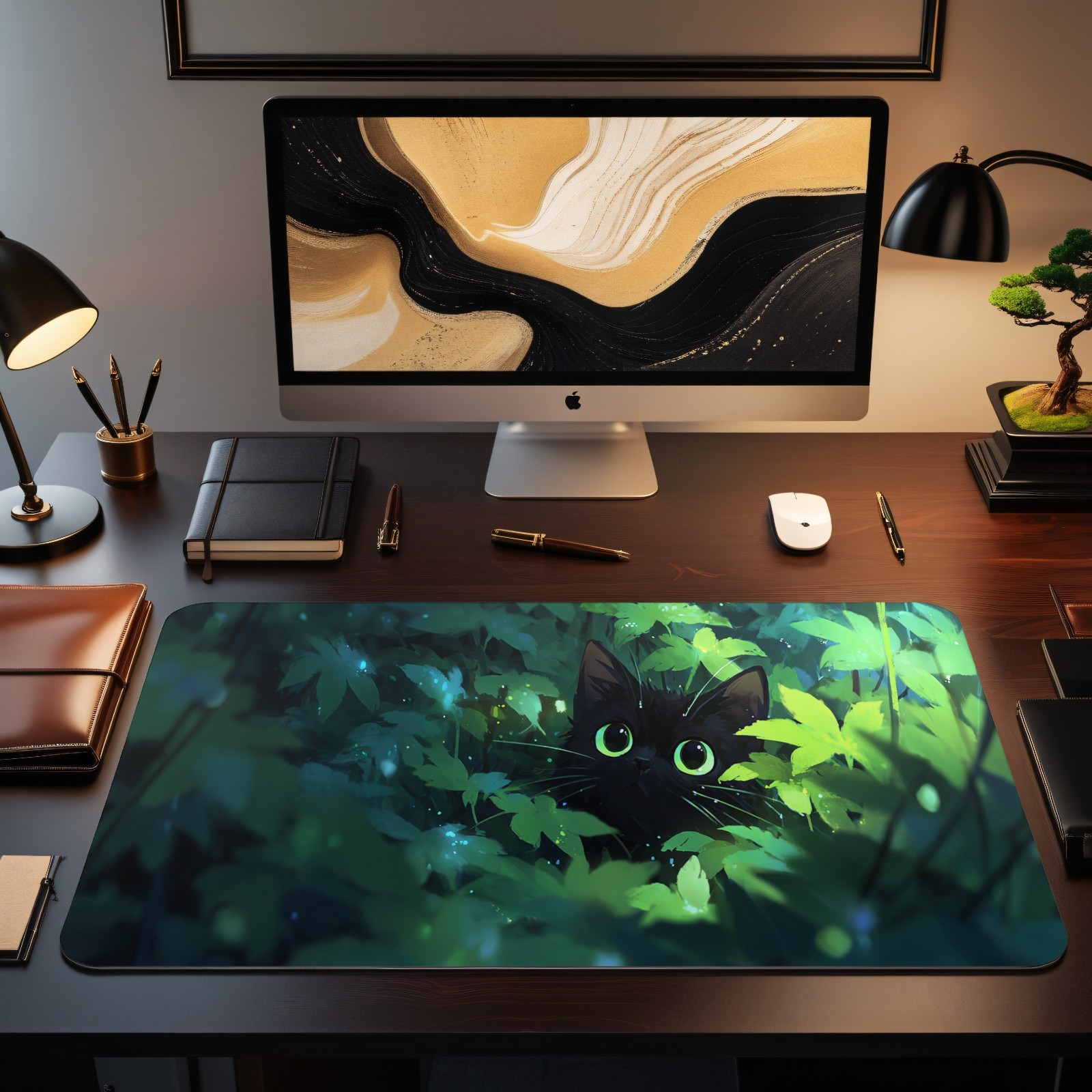 Black Cat für MTG Playmat Gree – Desk Setup Art Bewertung und Preis