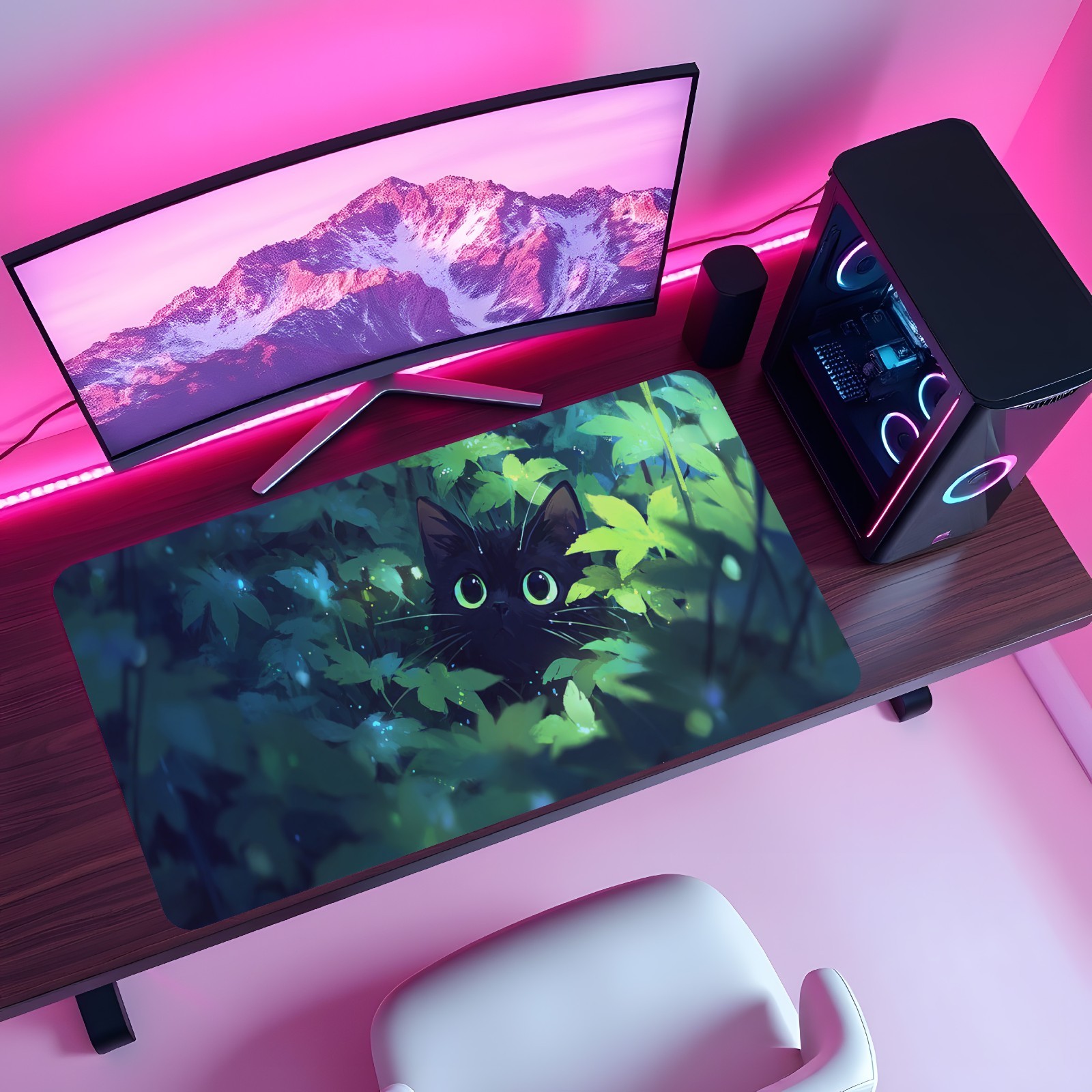 Black Cat für MTG Playmat Gree – Desk Setup Art Bewertung und Preis