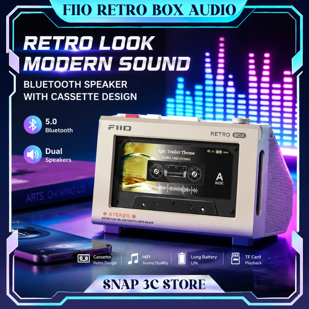 FiiO RETRO BOX Kassetten-Stil  – Speaker Desk Setup Bewertung und Preis