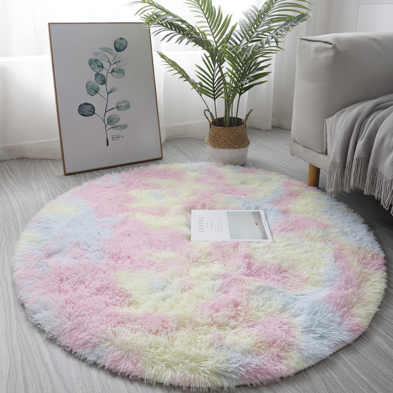 Superweiche, runde Plüsch-Tepp – Desk Setup Girly Bewertung und Preis