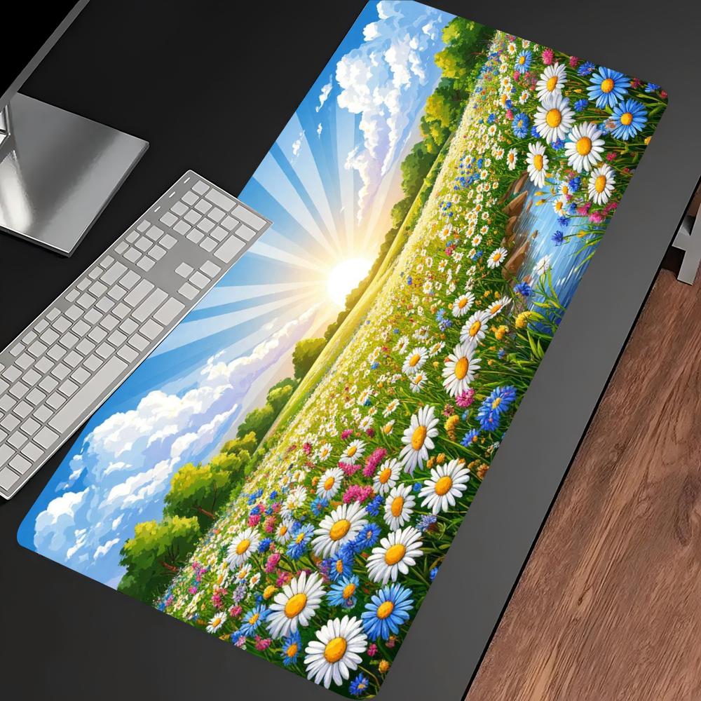 Natural Daisy Meadow Großes, e – Desk Setup Natural Bewertung und Preis