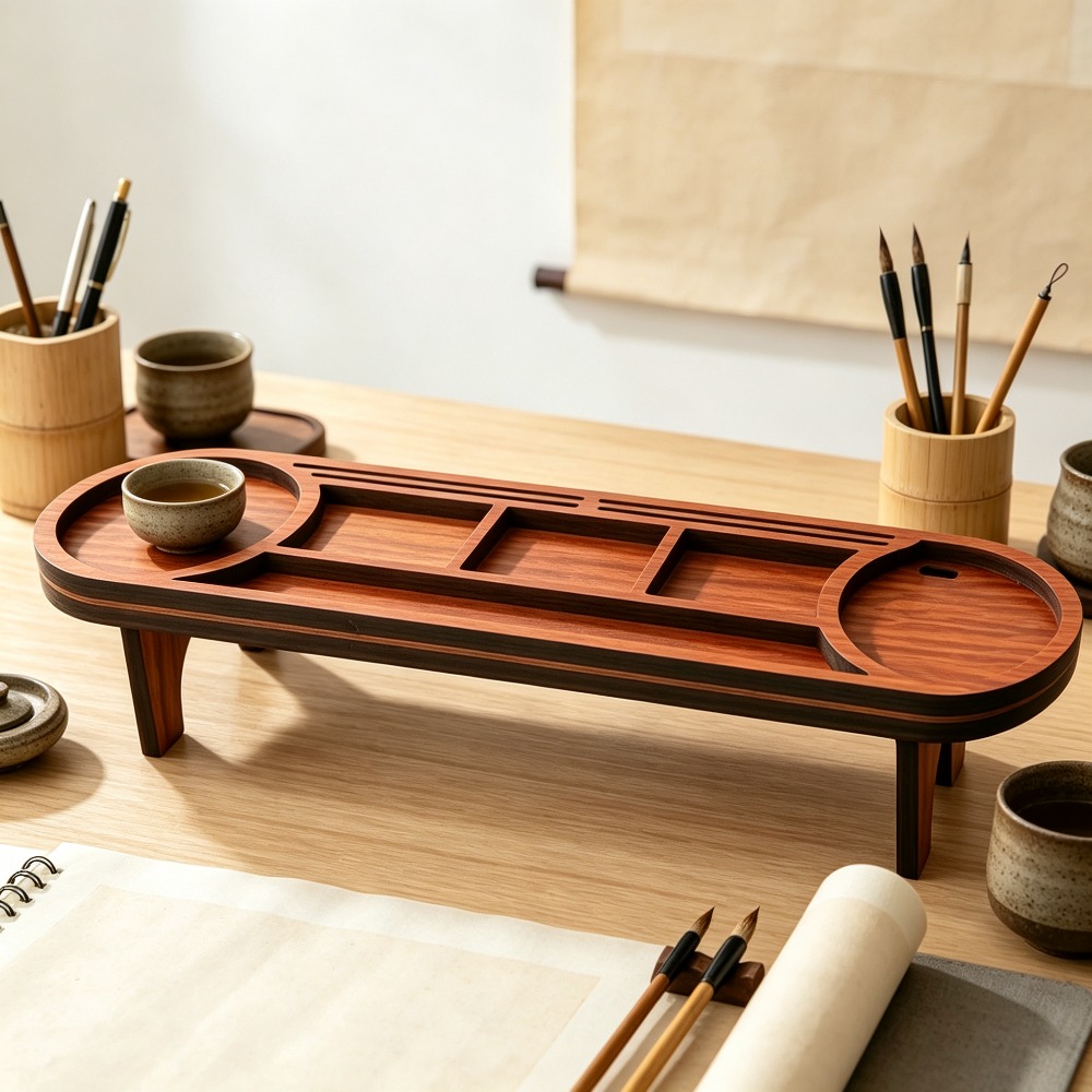 Hölzerner Schreibtisch-Organiz – Desk Setup Home Office Bewertung und Preis