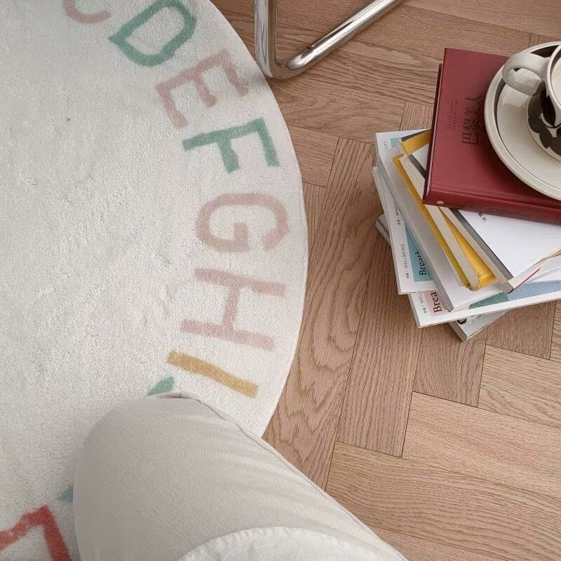 Runder flauschiger Teppich für – Desk Setup Girly Bewertung und Preis