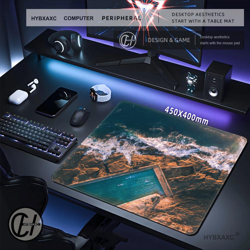 HYBXAXC MAerial Ocean Wave Mau – Desk Setup Natural Bewertung und Preis