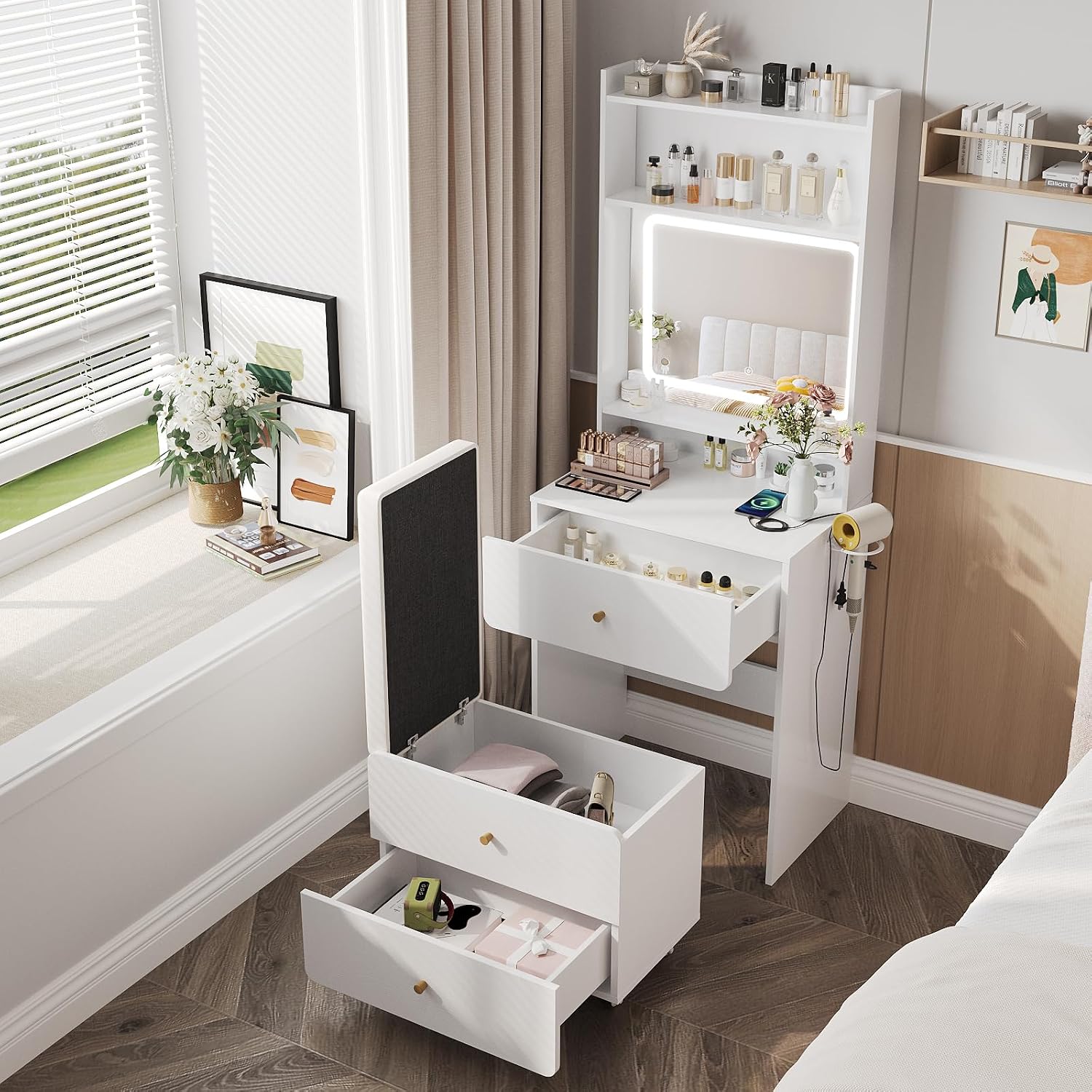 Schminktisch mit Spiegel & Bel – Desk Setup Bedroom Bewertung und Preis