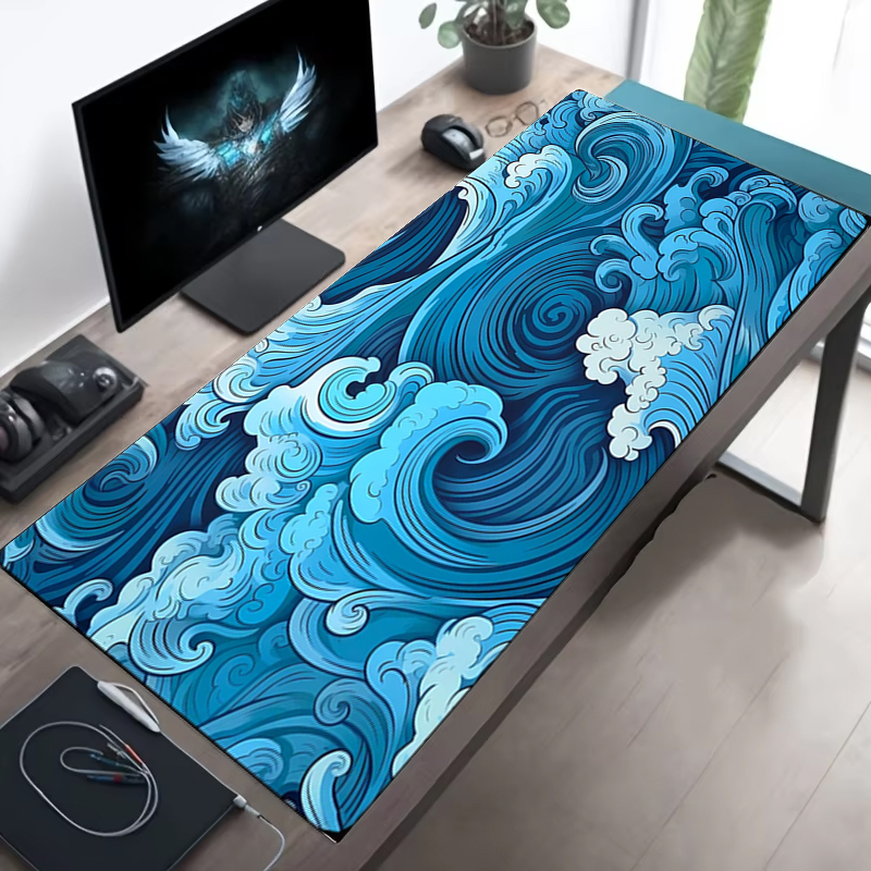 Japanische blaue Wellen Mauspa – Desk Setup Japan Bewertung und Preis