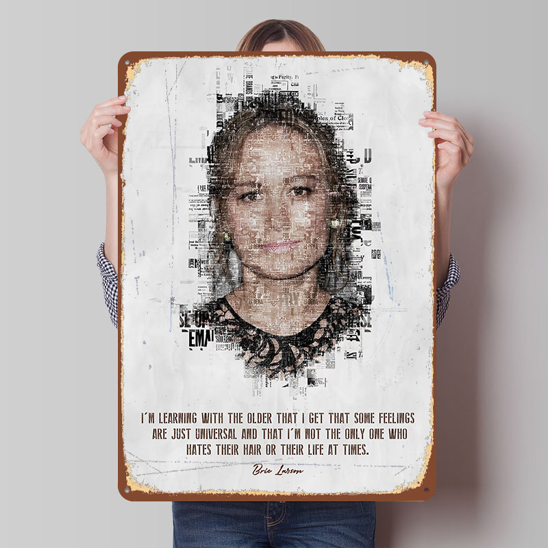 Brie Larson Zitat Kunst-Blechp – Desk Setup Quotes Bewertung und Preis