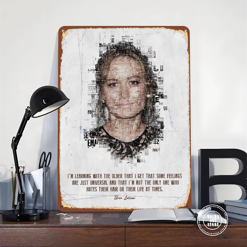 Brie Larson Zitat Kunst-Blechp – Desk Setup Quotes Bewertung und Preis